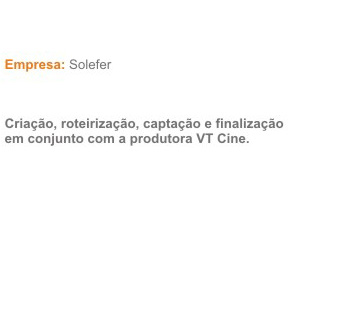 Filme institucional Solefer