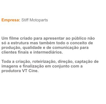 Filme institucional Stiff Moto Parts