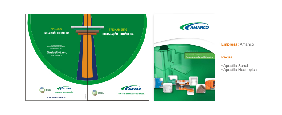 Impressos realizados para empresa Amanco