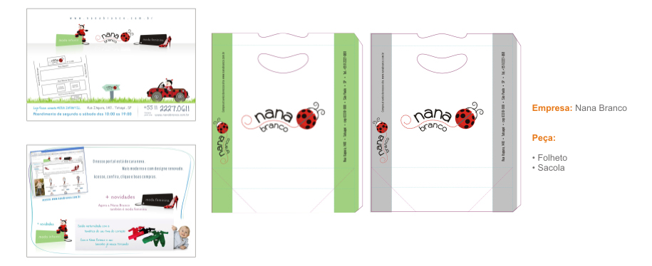 Impressos realizados para empresa Nana Branco