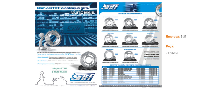 Impressos realizados para empresa Stiff Moto Parts