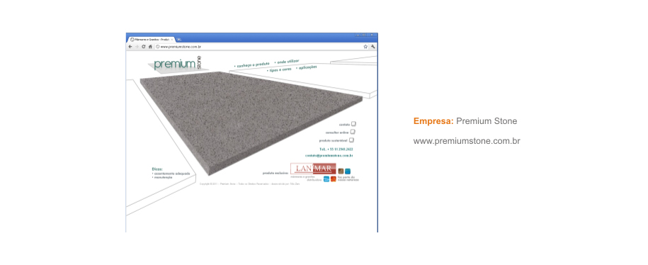 Site da empresa Premium Stone